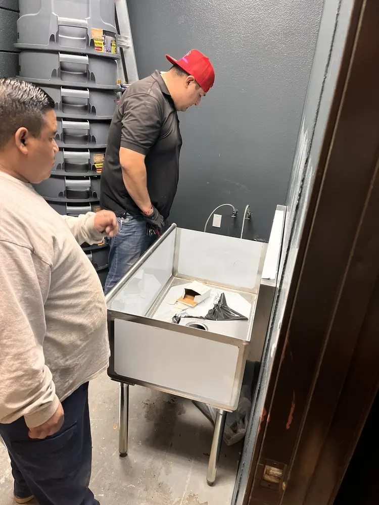 Commercial plumbing and sink installation in Meridian